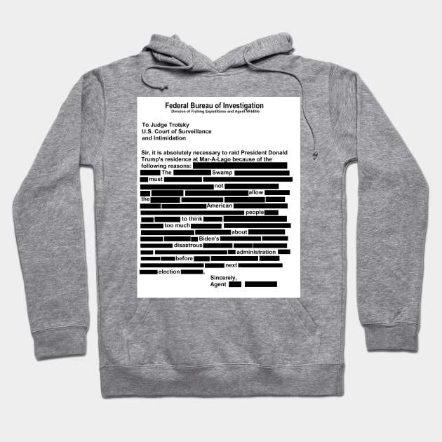 Redacted FBI Request: Read Between The Lines Hoodie by Limb Store